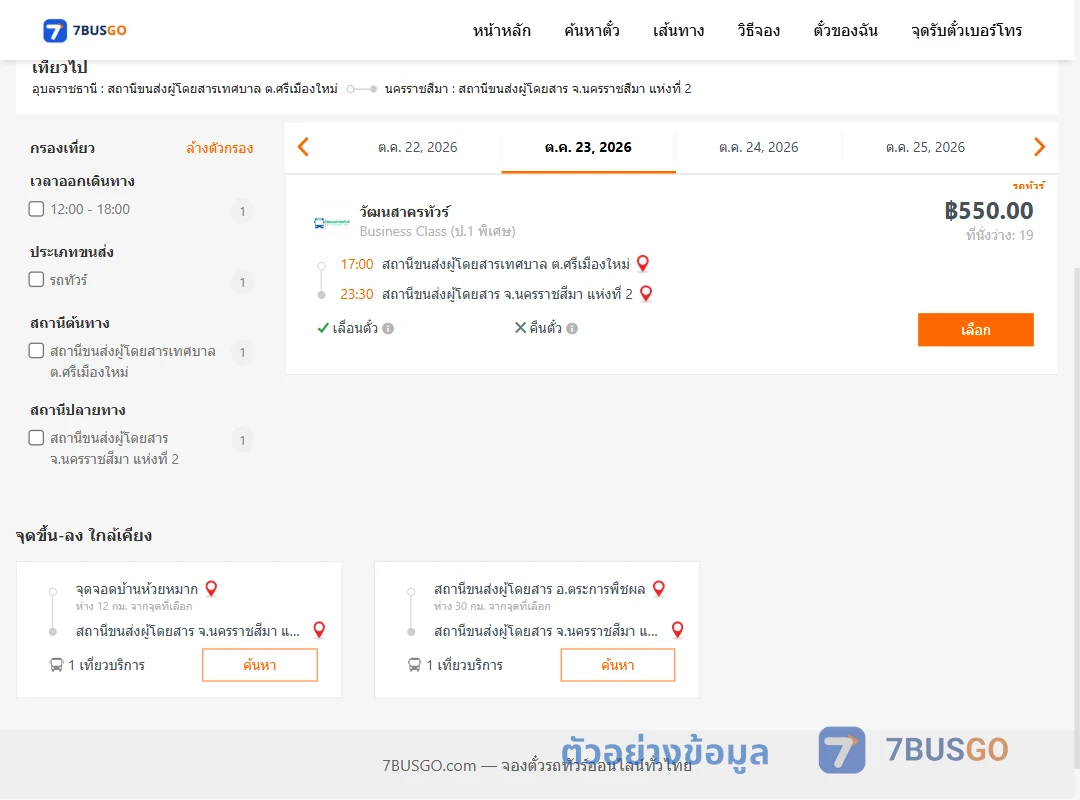 ตัวอย่างผลค้นหา ศรีเมืองใหม่-นครราชสีมา2