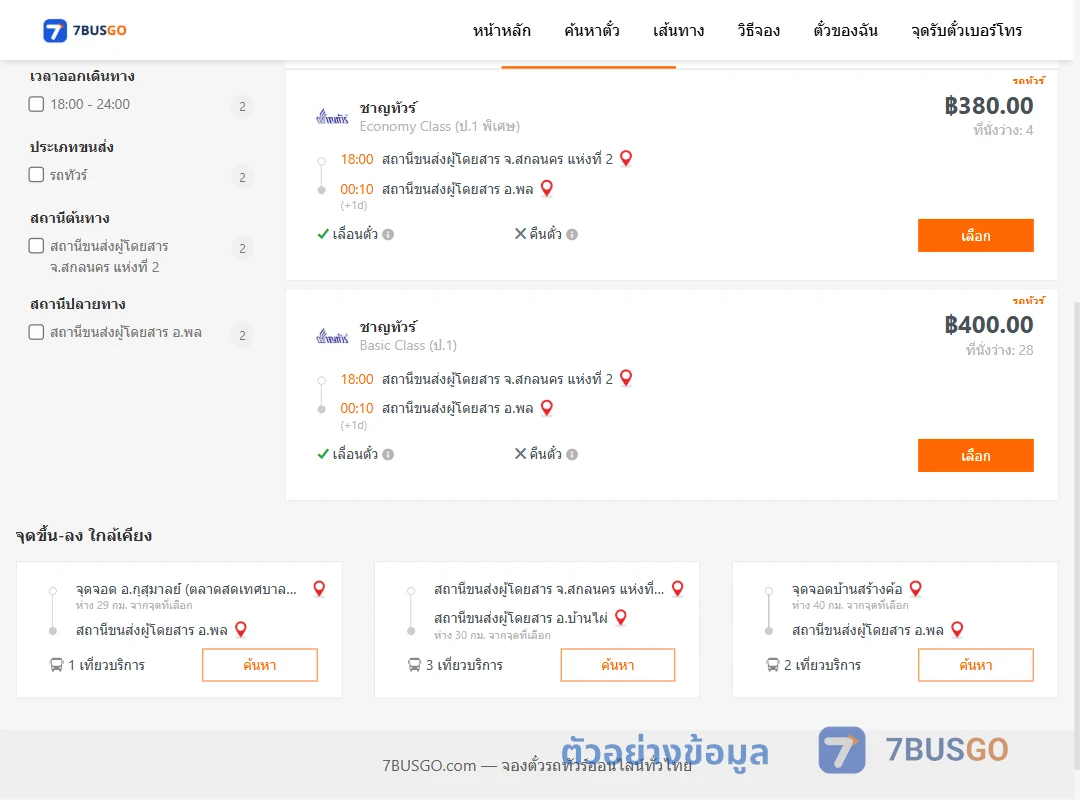 ตัวอย่างผลค้นหา สกลนคร2-พล
