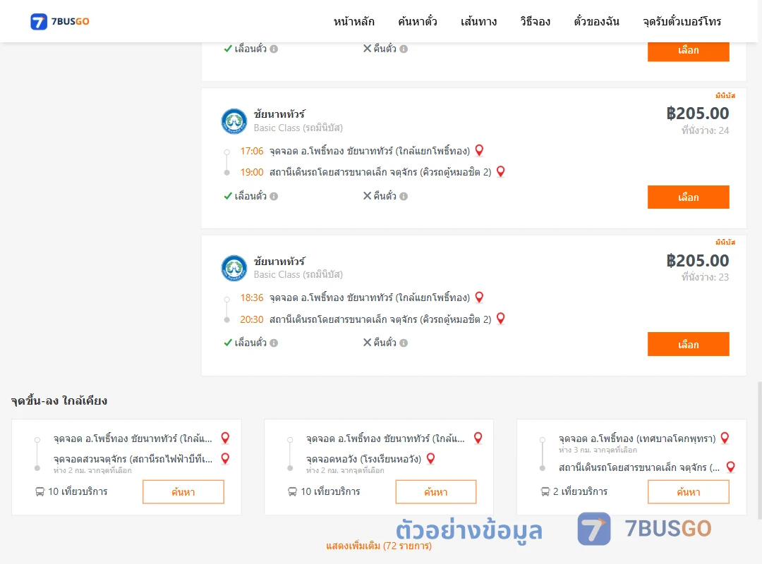 ตัวอย่างผลค้นหา โพธิ์ทอง-หมอชิต
